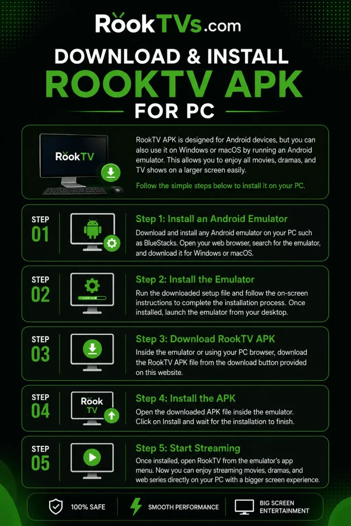 How to Download RookTV APK for PC