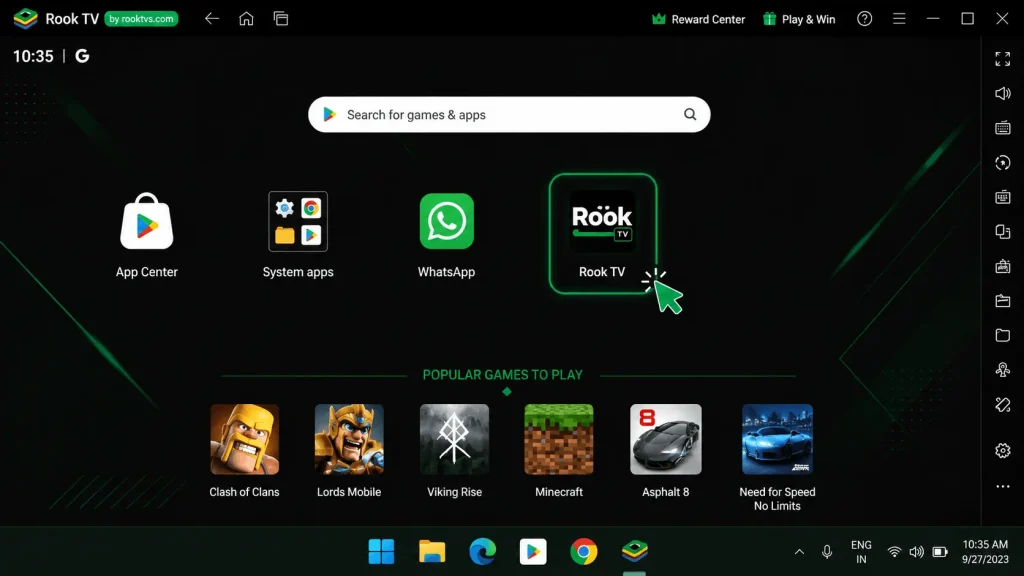install rook tv for PC Step 