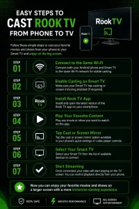 Easy Steps to Cast Rook TV from Phone to TV